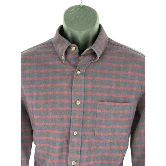 UNTUCKit Red and Blue 100% Cotton Long Sleeve Button Up Shirt - Medium - Picture 4 of 7